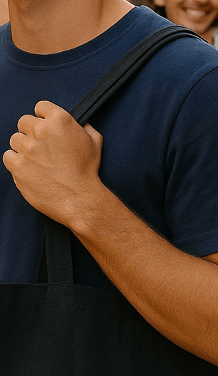 Tote bag noir Chocolatine - Au Fil des Pins