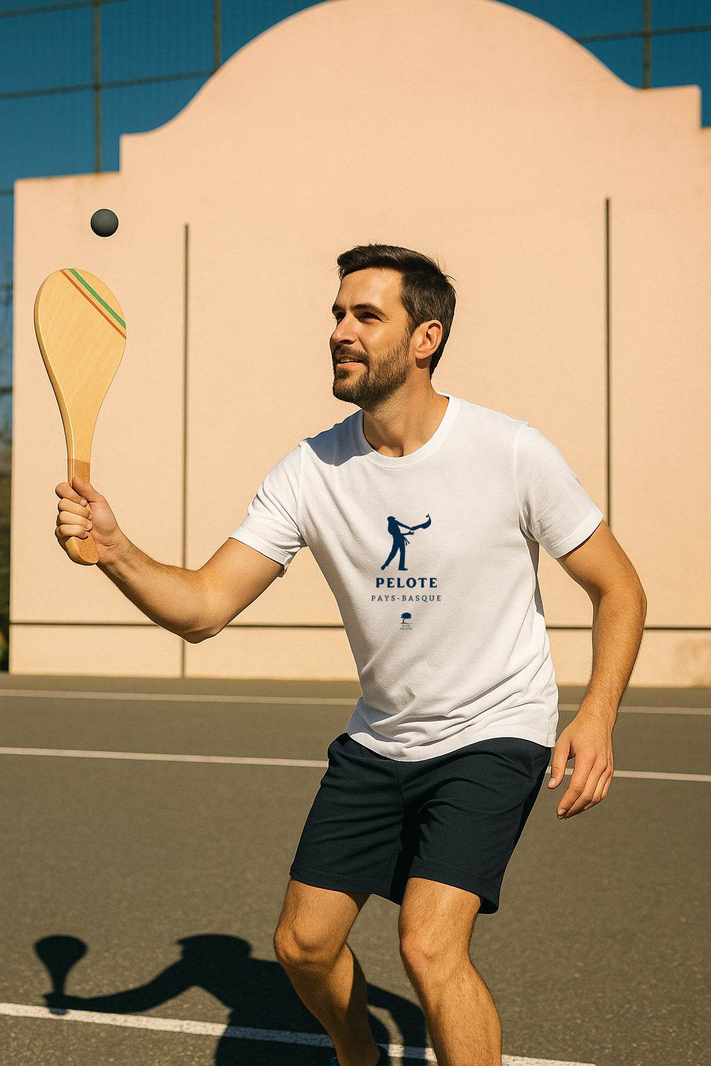 🇫🇷 Tee-shirt homme “Pelote basque” – 100 % coton, made in France - Au Fil des Pins