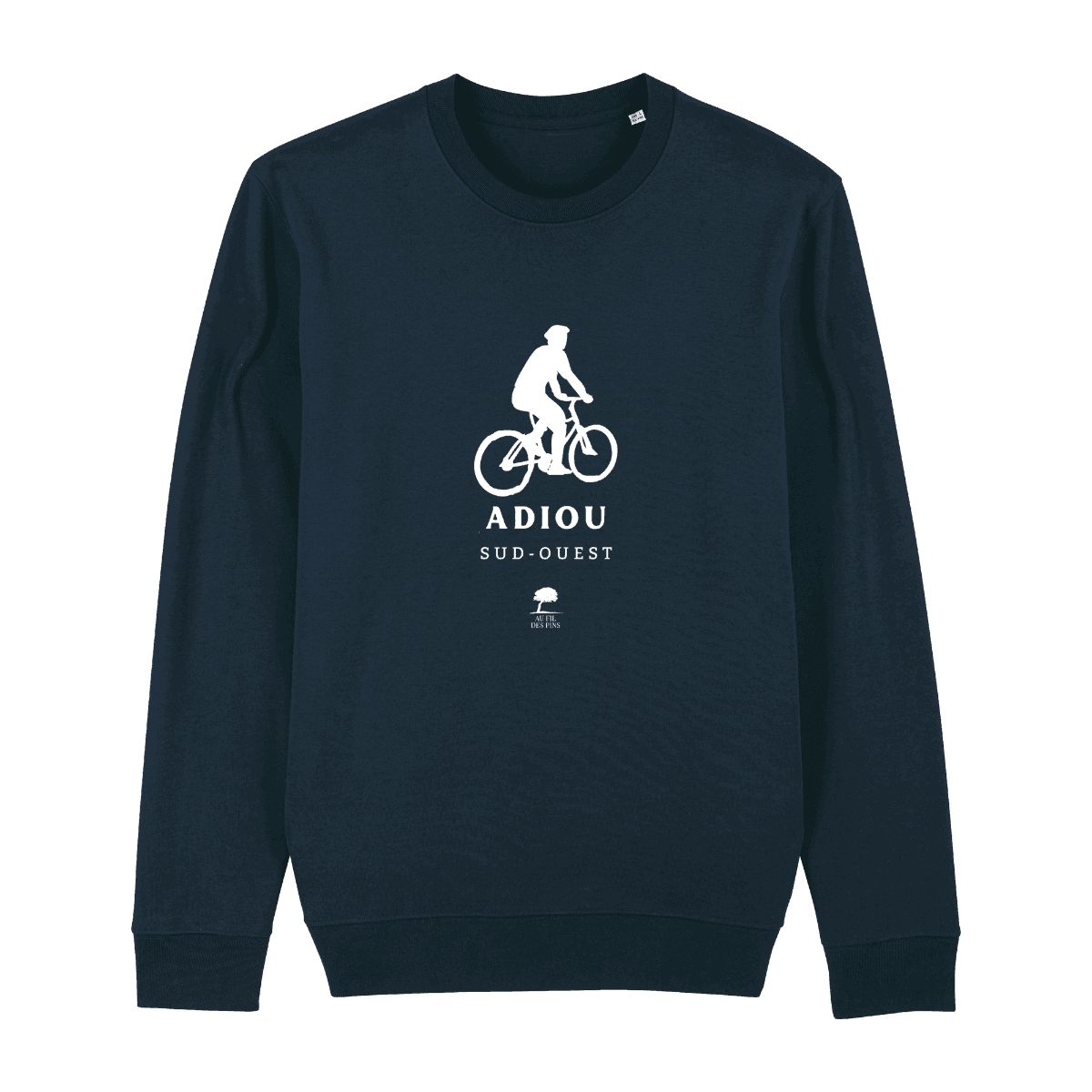 Sweat éco-responsable Cycliste landais - Au Fil des Pins