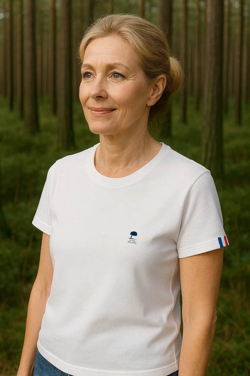 🇫🇷 Tee-shirt français femme Logo - Au Fil des Pins