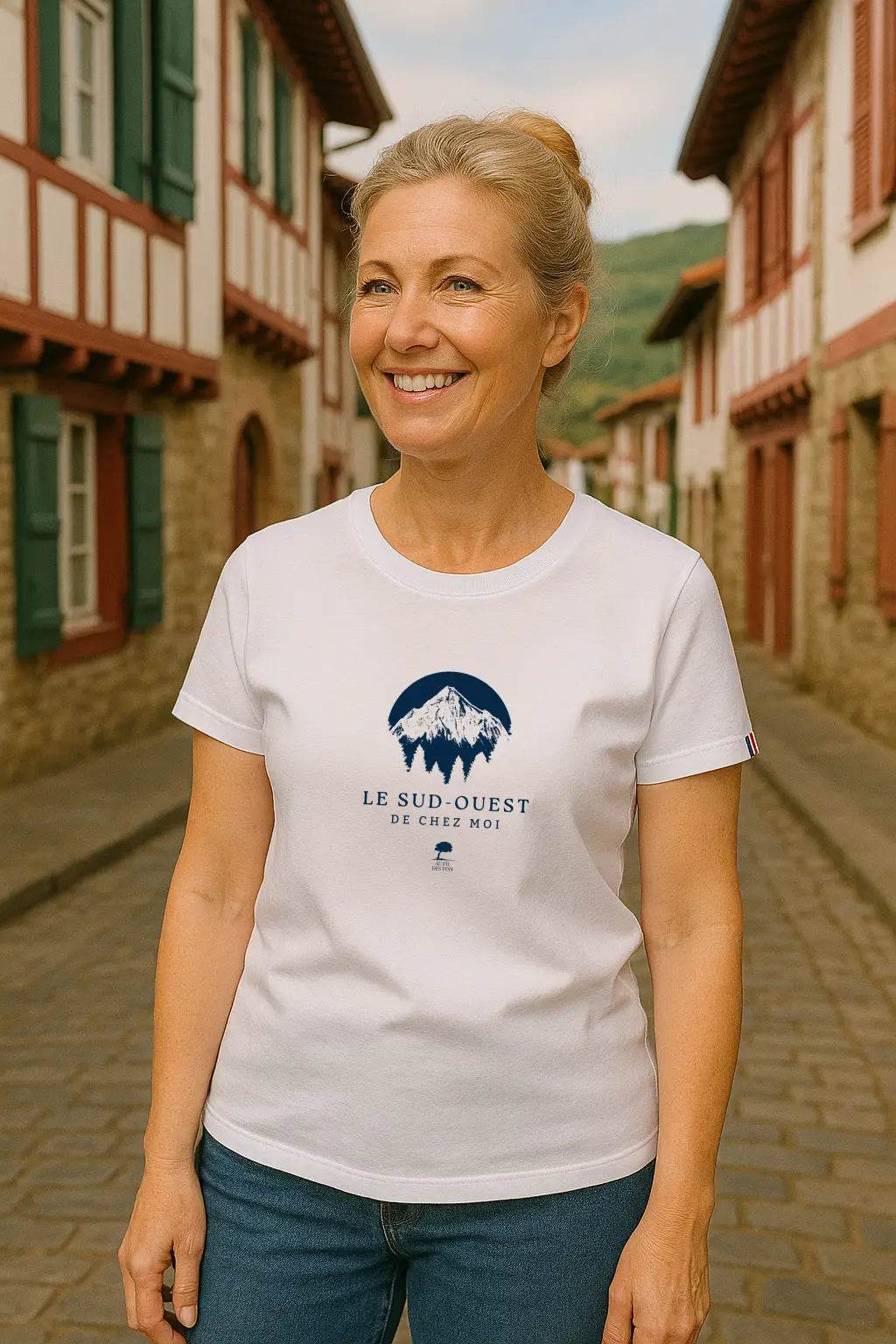 🇫🇷 Tee-shirt français femme Pyrénées - Au Fil des Pins