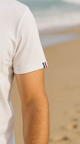 🇫🇷 T-shirt Homme Esprit Surf – Coton Bio – Made in France - Au Fil des Pins