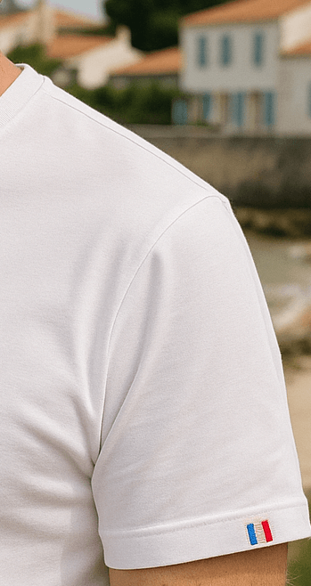 🇫🇷 T-shirt Homme Île de Ré – Coton Bio – Made in France - Au Fil des Pins