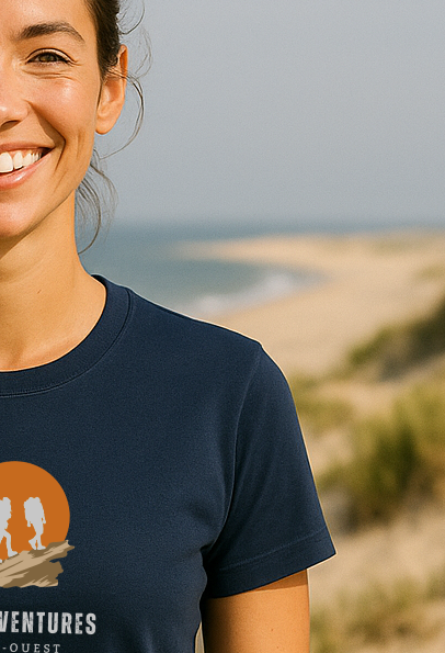 Tee-shirt Femme Éco-Responsable "Aventures" – Coton Bio