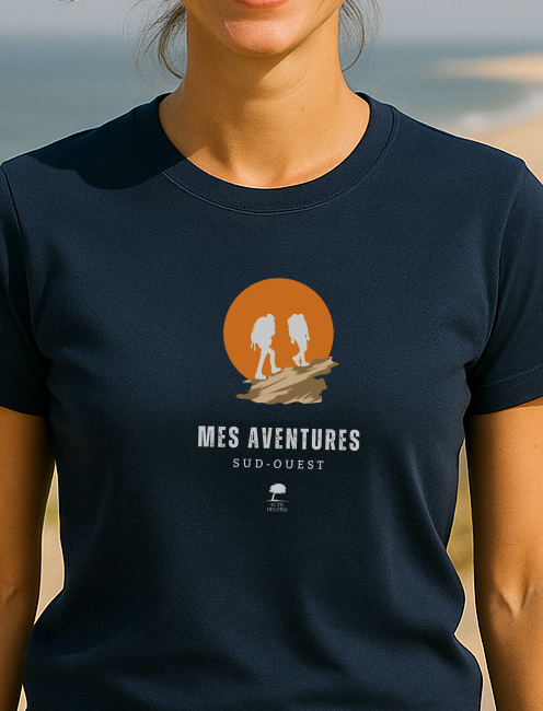 Tee-shirt Femme Éco-Responsable "Aventures" – Coton Bio