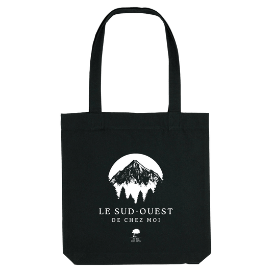 Tote Bag Noir Pyrénées – L'Essence des Montagnes - Au Fil des Pins