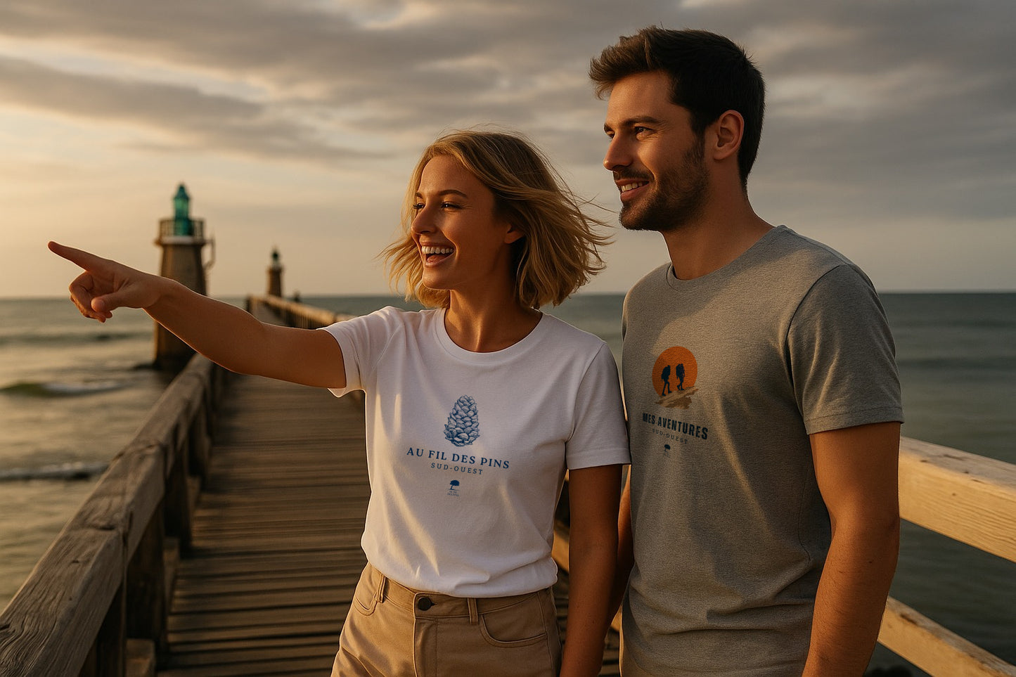 🇫🇷 Tee-shirt français femme Pomme de pin