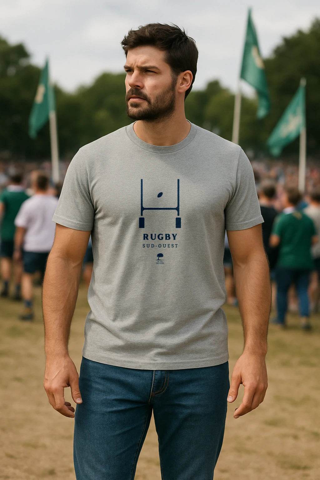 Tee-shirt rugby éco-responsable homme - Au Fil des Pins
