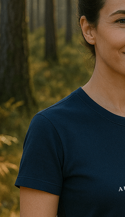 Tee-shirt Femme Éco-Responsable "Pomme de Pin" – Coton Bio GOTS
