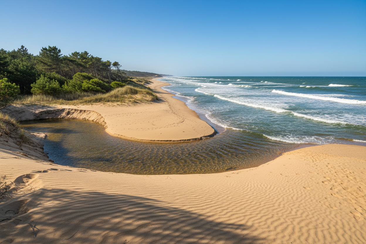 le courant d'huchet dans les Landes