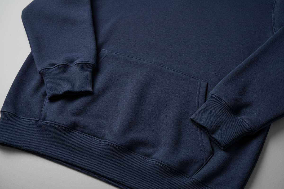 Sweat à capuche uni bleu marine – Au Fil des Pins