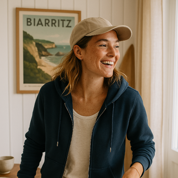 Sweat à capuche zippé Au Fil des Pins collection