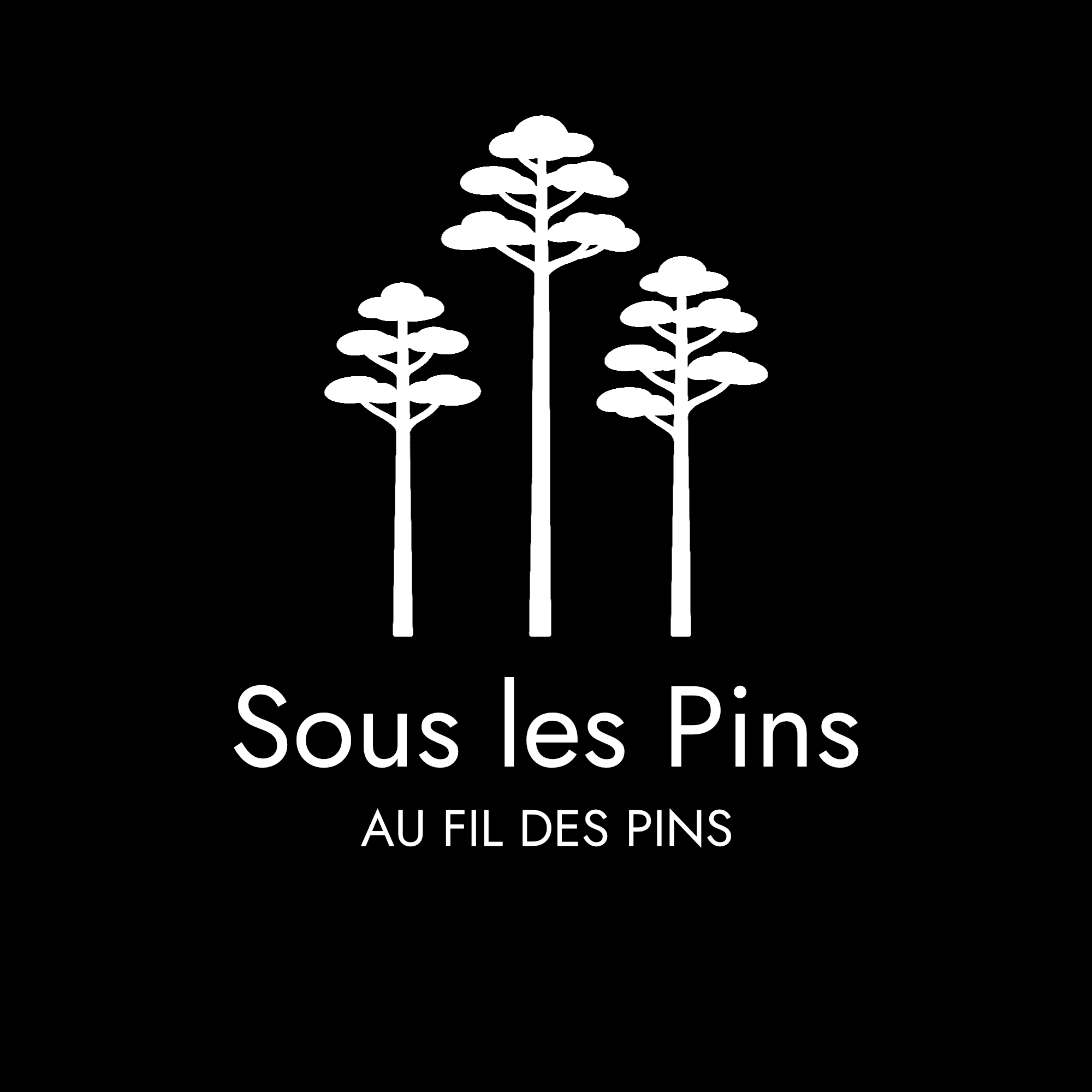 Tote bag noir Sous les Pins
