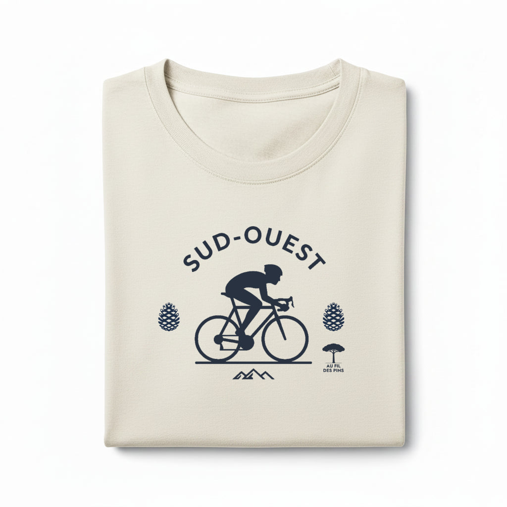 T-shirt éco-responsable “Le Tour” – Cyclisme & Sud-Ouest