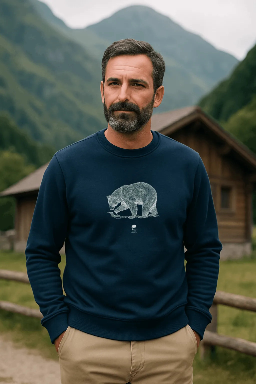 Sweat Ours éco-responsable - Au Fil des Pins