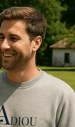 Sweat Unisexe "Adiou" – Coton Bio & Message du Sud-Ouest