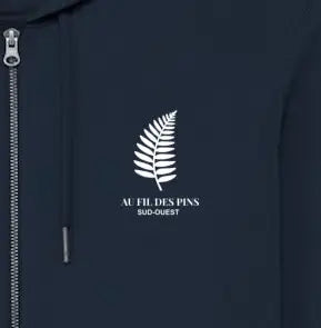 Sweat à capuche zippé Fougère-basic-Au Fil des Pins-AU FIL DES PINS