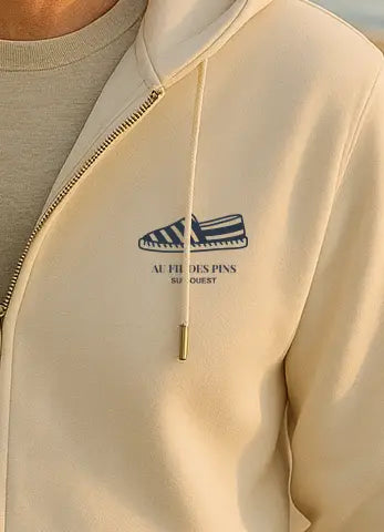 Sweat à capuche zippé Espadrille-basic-Au Fil des Pins-AU FIL DES PINS