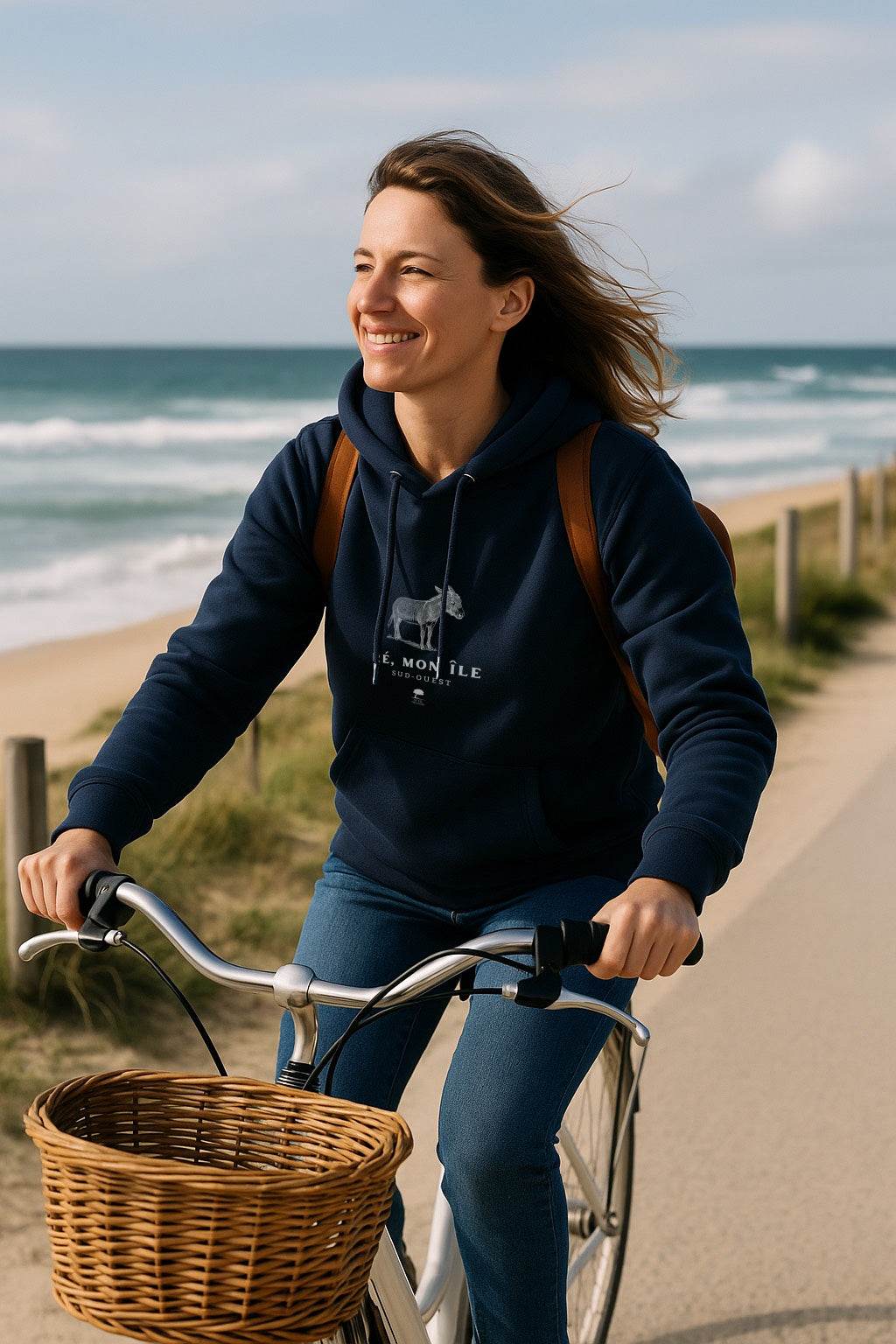 Sweat à capuche Ile-de-ré - Au Fil des Pins