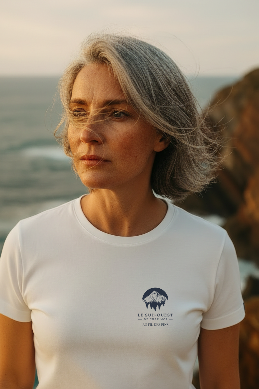 femme au bord de falaise pays basque
