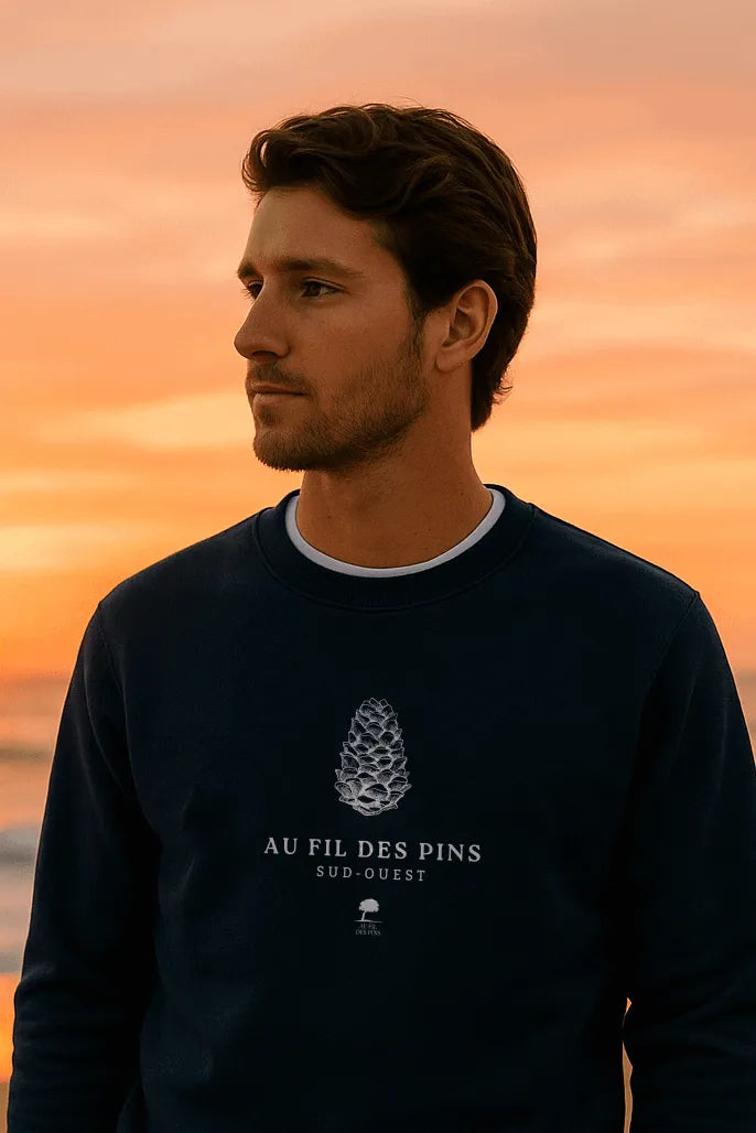 Sweat éco-responsable Pomme de Pin – Coton bio, doux et durable - Au Fil des Pins