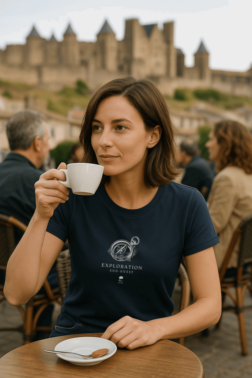 T-shirt femme coton bio – Éthique & local – Sud-Ouest-Exploration - Au Fil des Pins