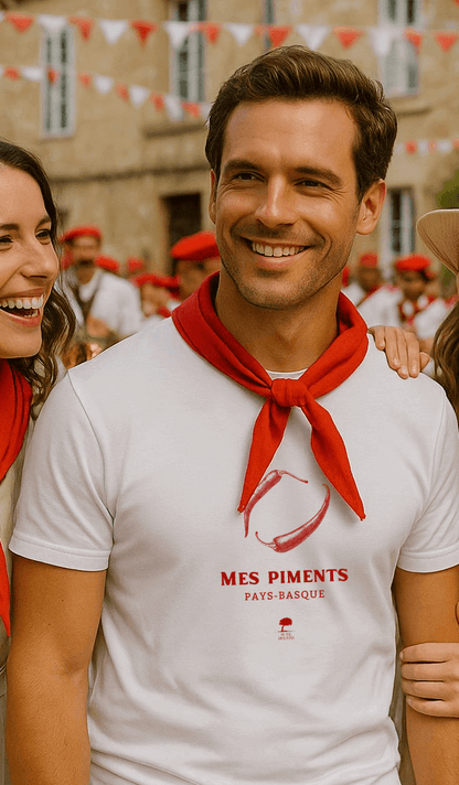 🇫🇷 Tee-shirt français homme Piments - Au Fil des Pins