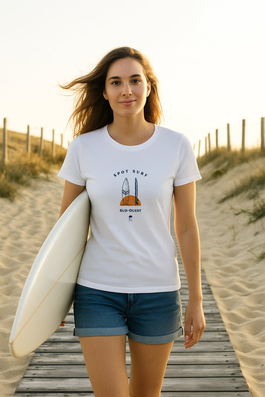 🇫🇷 Tee-shirt français femme Spot Surf