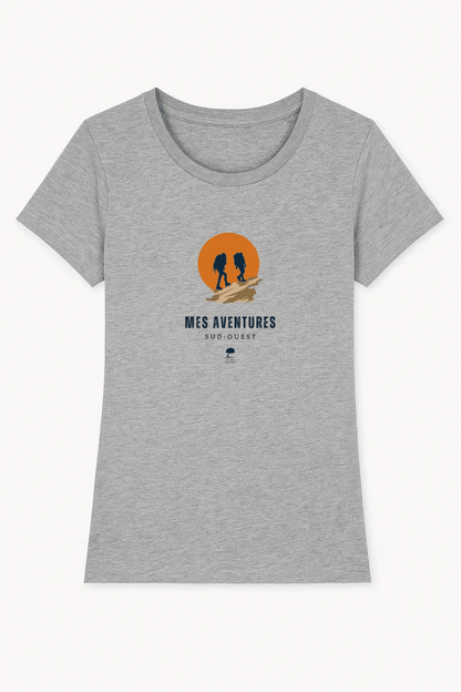 Tee-shirt Femme Éco-Responsable "Aventures" – Coton Bio