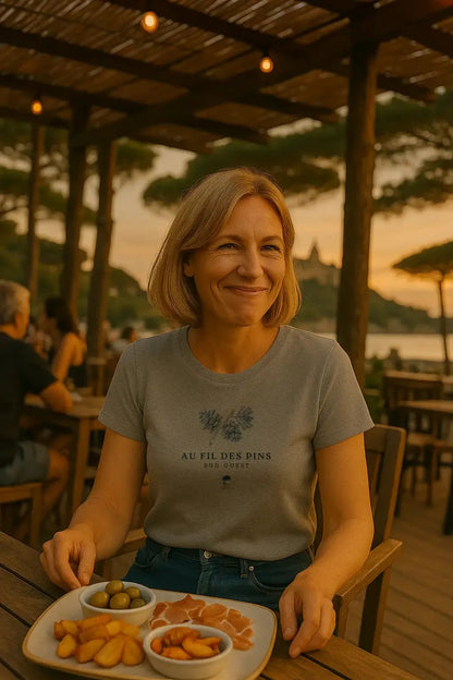 Tee-shirt Femme Éco-Responsable "Ambiance Forestière" – Coton Bio