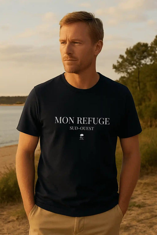 Homme sur la plage de Soustons plage dans les Landes