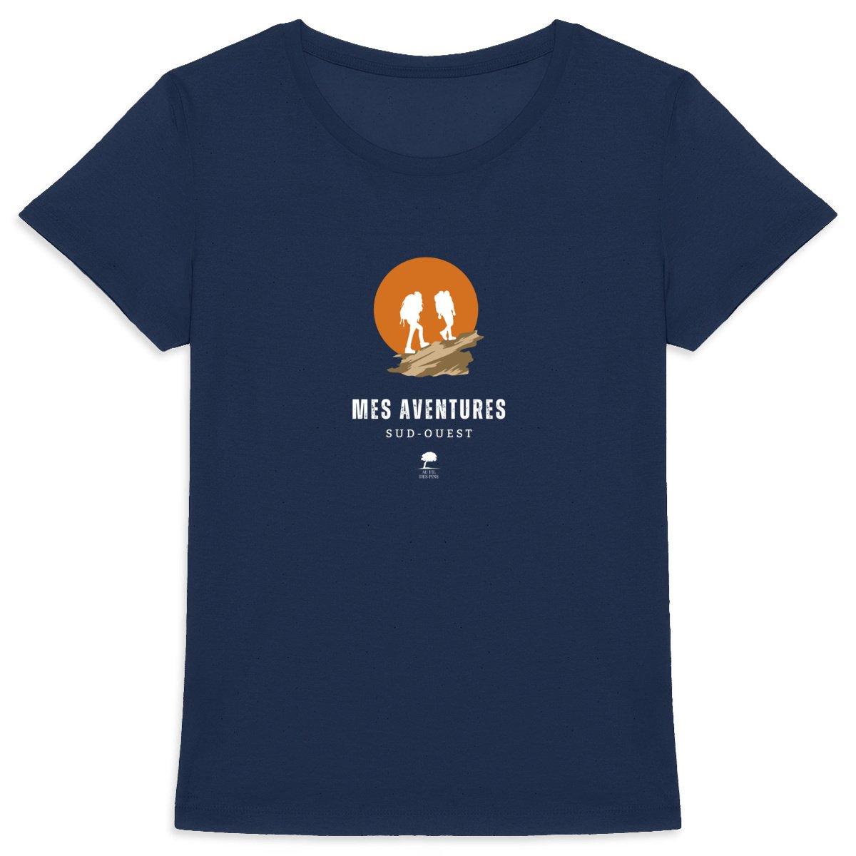 Tee-shirt éco-responsable femme Aventures - Au Fil des Pins - 