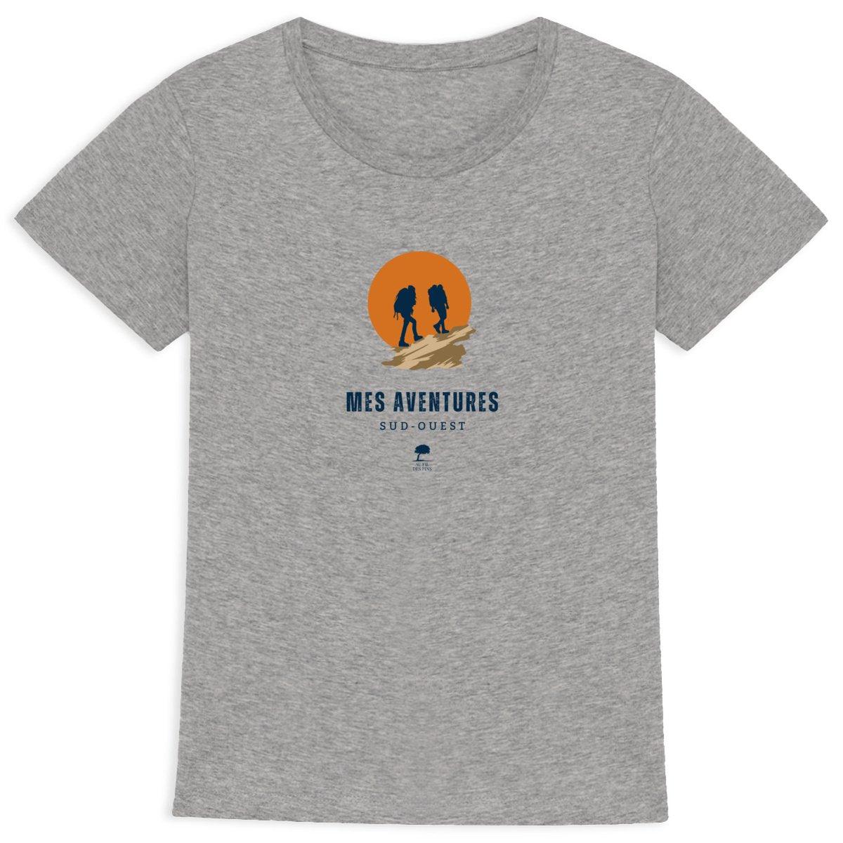 Tee-shirt éco-responsable femme Aventures - Au Fil des Pins - 