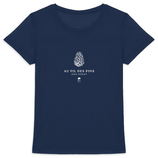 Tee-shirt éco-responsable femme Pomme de pin - Au Fil des Pins - 