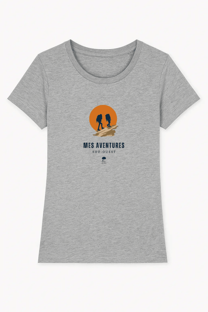 Tee-shirt Femme Éco-Responsable "Aventures" – Coton Bio
