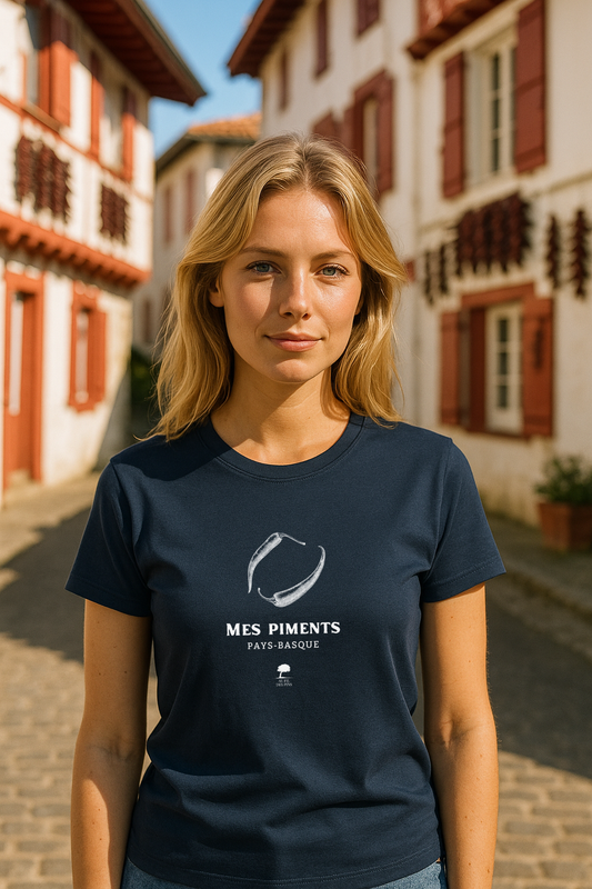Tee-shirt Femme Éco-Responsable "Pays Basque" – Coton Bio
