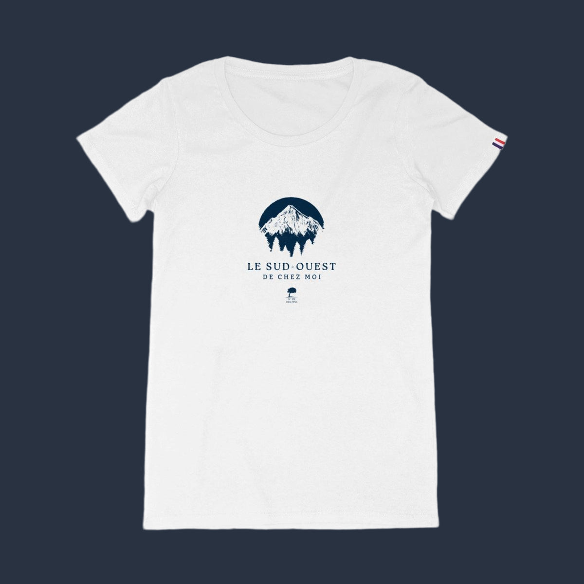 🇫🇷 Tee-shirt français femme Pyrénées - Au Fil des Pins - 