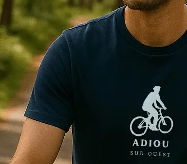 Tee-shirt éco-responsable homme Cycliste landais - Au Fil des Pins