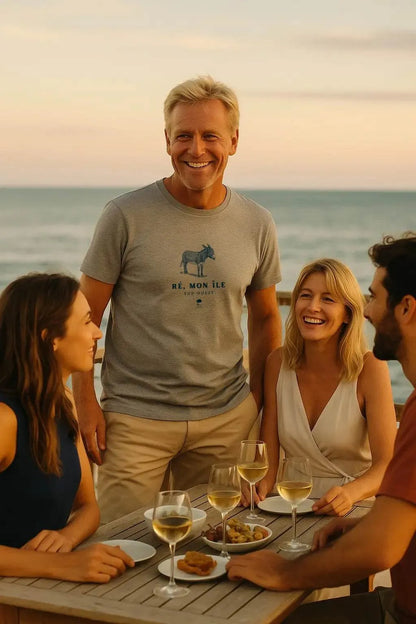 Tee-shirt homme Île de Ré en coton bio – Au Fil des Pins