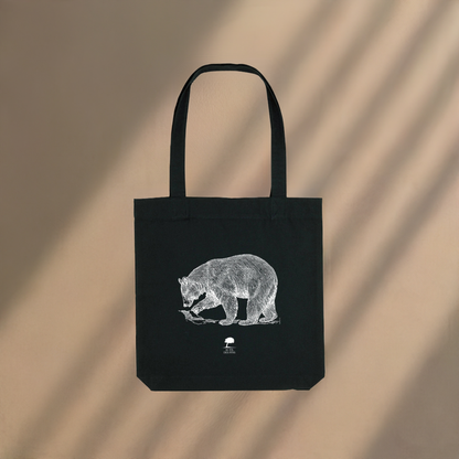Tote bag Ours porté en ville – style durable