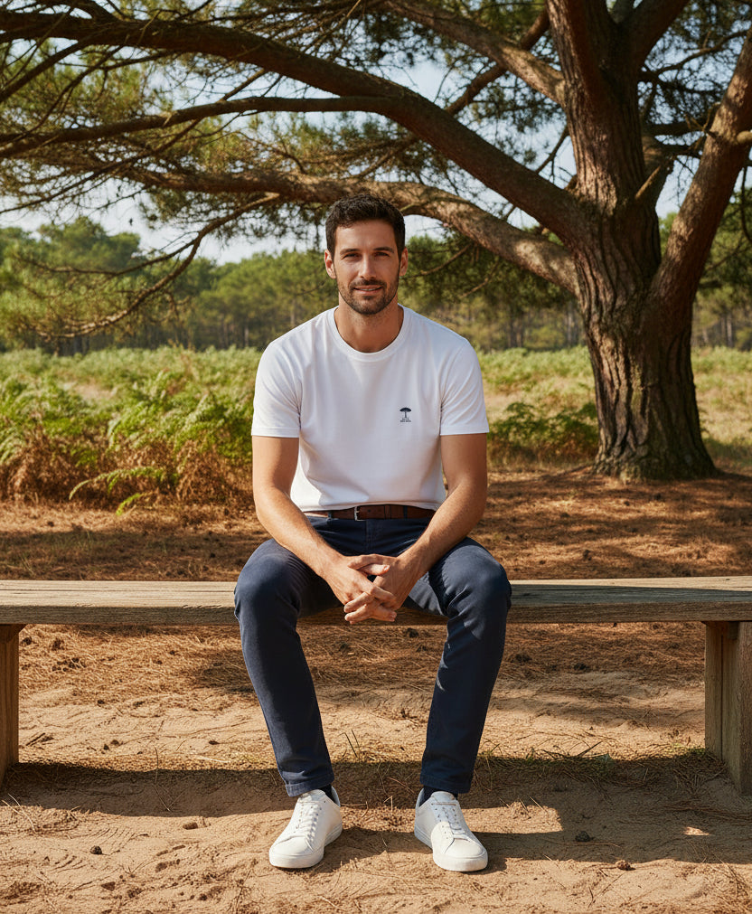 T-shirt homme Au Fil des Pins — coton bio, made in France