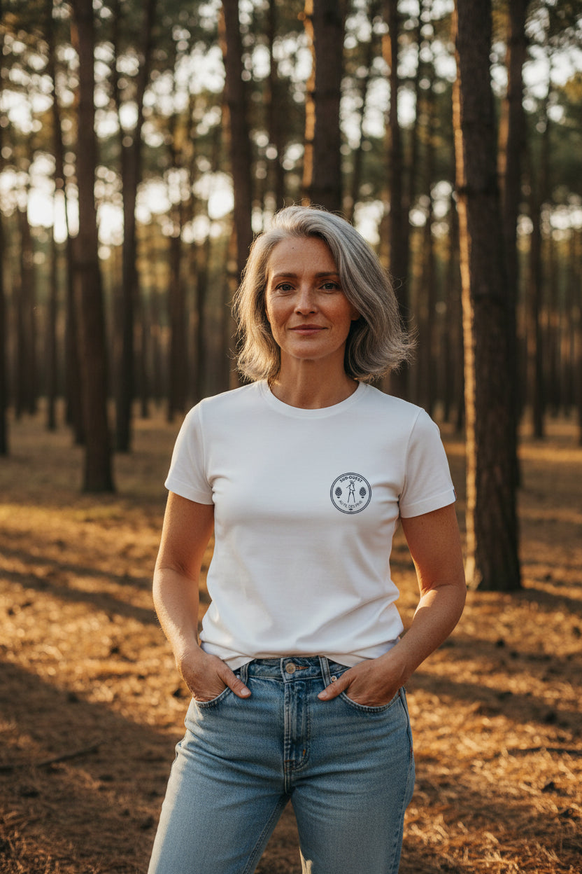 T-shirt Femme Échassier Landais – Coton Bio Made in France