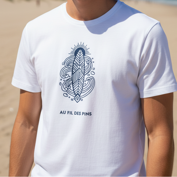 Close-up frontal T-shirt Surf Tatoo