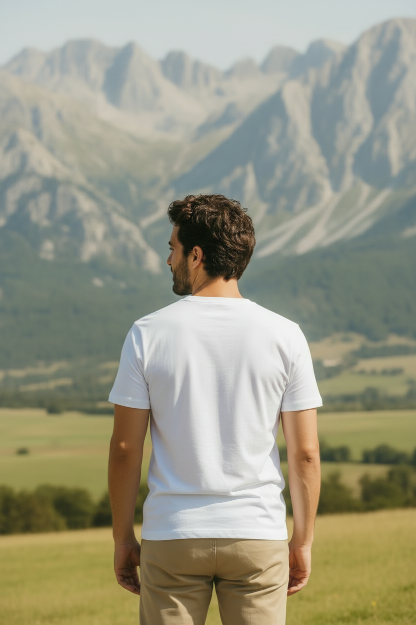 De dos t-shirt blanc Pyrénées