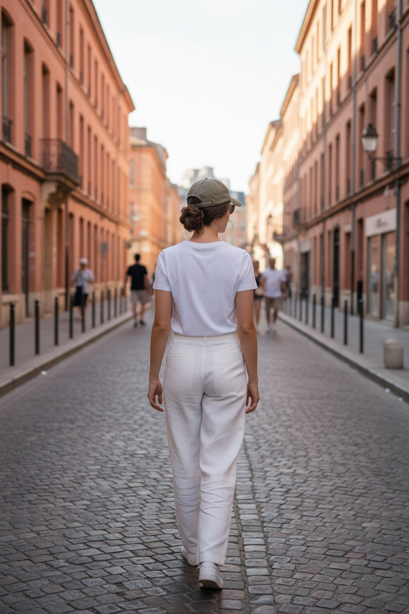 De dos Toulouse casquette kaki