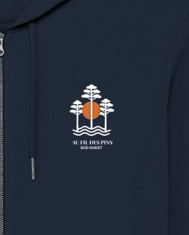 Sweat à capuche zippé Landes-basic-Au Fil des Pins-AU FIL DES PINS