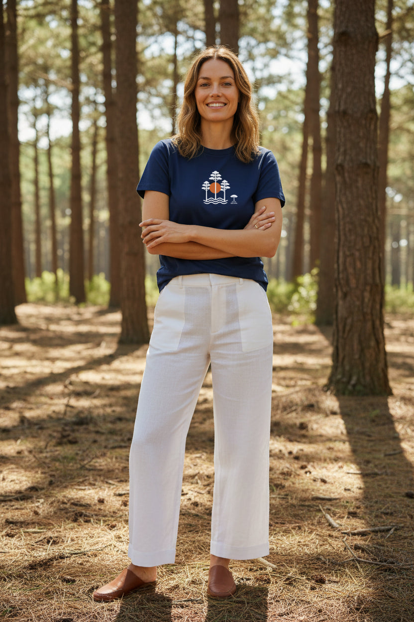 Tee-shirt éco-responsable femme Pins sur les vagues