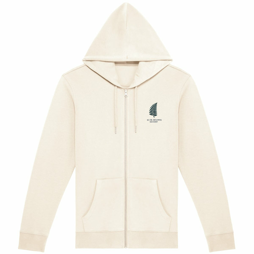 Sweat à capuche zippé Fougère-basic-Au Fil des Pins-AU FIL DES PINS