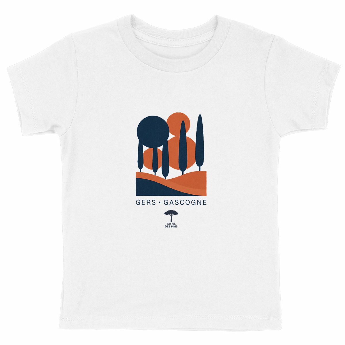 Tee-shirt éco-responsable enfant Gers - face_blanc