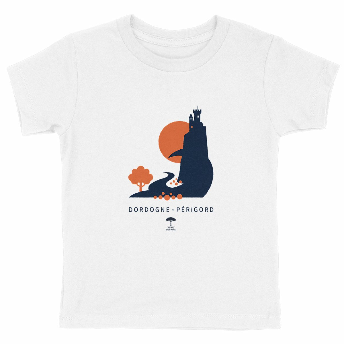 Tee-shirt éco-responsable enfant Dordogne - face_blanc